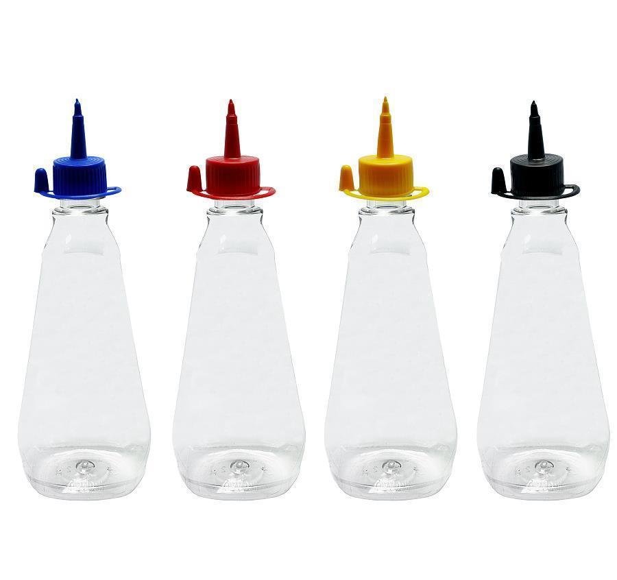 255 FRASCO PLÁSTICO CRISTAL 720ML TAMPA BICO APLICADOR MEL