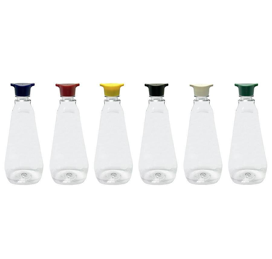 36 FRASCO PLÁSTICO CRISTAL PET 720ML TAMPA ROSCA 2 BICO MEL