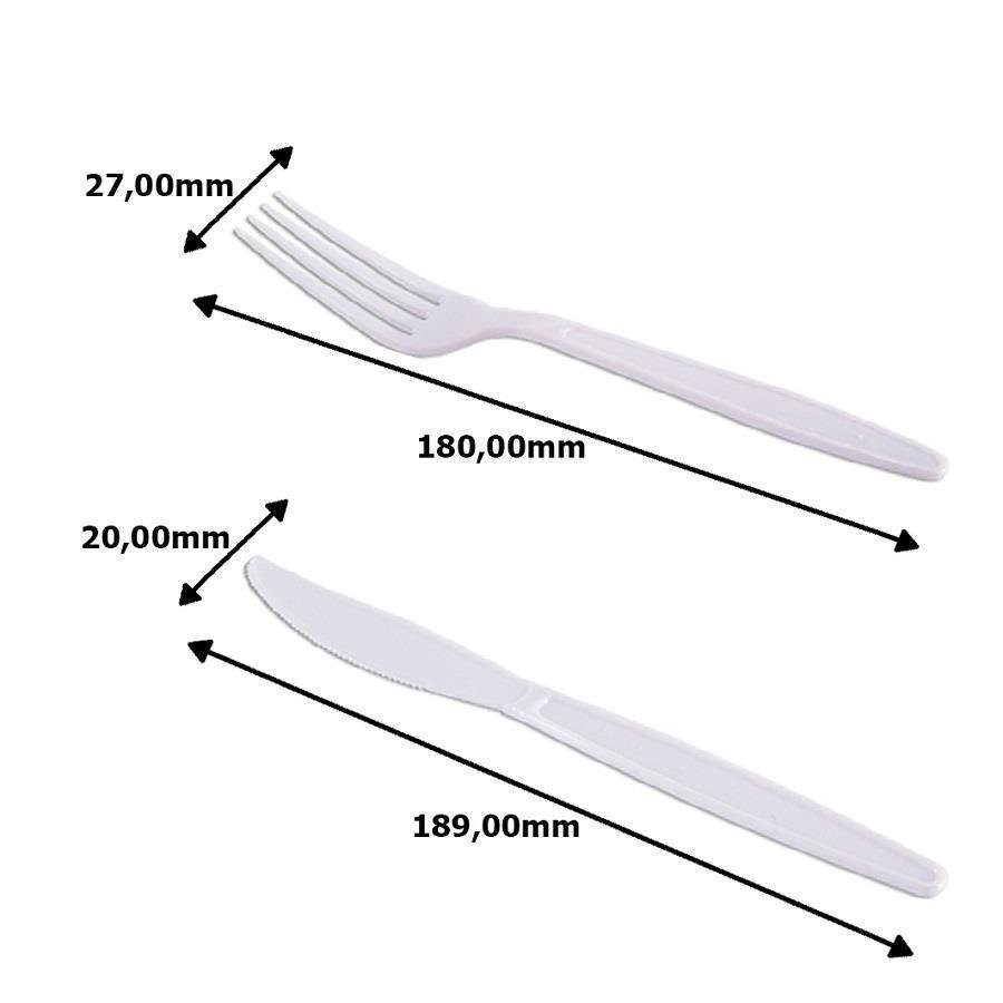 250 GARFO E FACA MASTER PLÁSTICO BRANCO 180X27MM PRAFESTA - Imagem 4