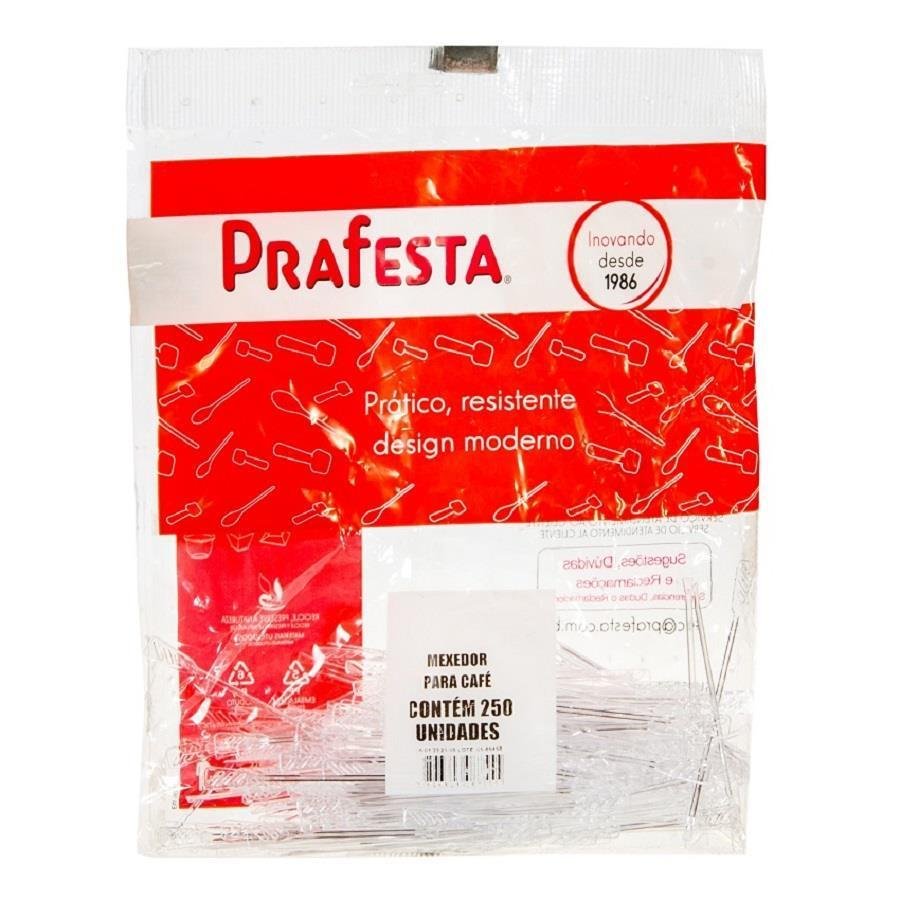 15000 MEXEDOR PARA CAFÉ PLÁSTICO CRISTAL 84,5X7MM PRAFESTA - Imagem 3
