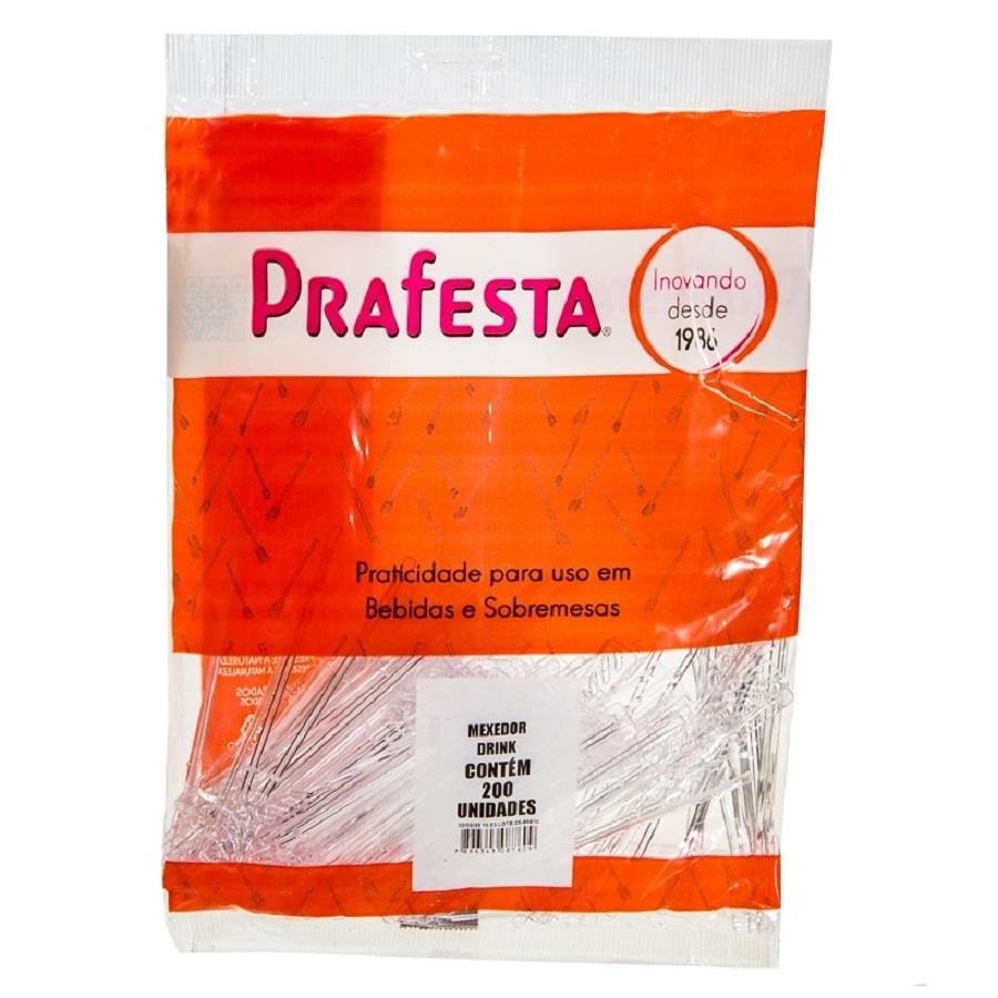 200 MEXEDOR PARA DRINK PLÁSTICO CRISTAL 112X12MM PRAFESTA - Imagem 3