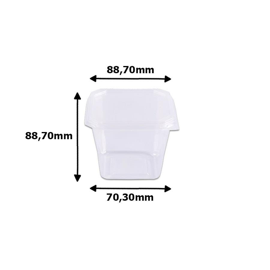 20 POTE QUADRADO PLÁSTICO 250ML C/ TAMPA 57,5X65,3 PRAFESTA - Imagem 4