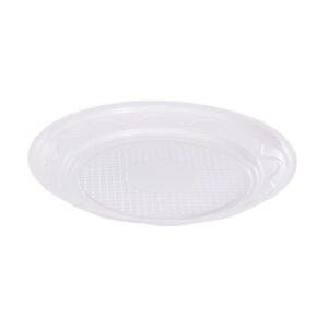10 PRATO REDONDO PEQUENO PLÁSTICO BRANCO 150X15MM PRAFESTA