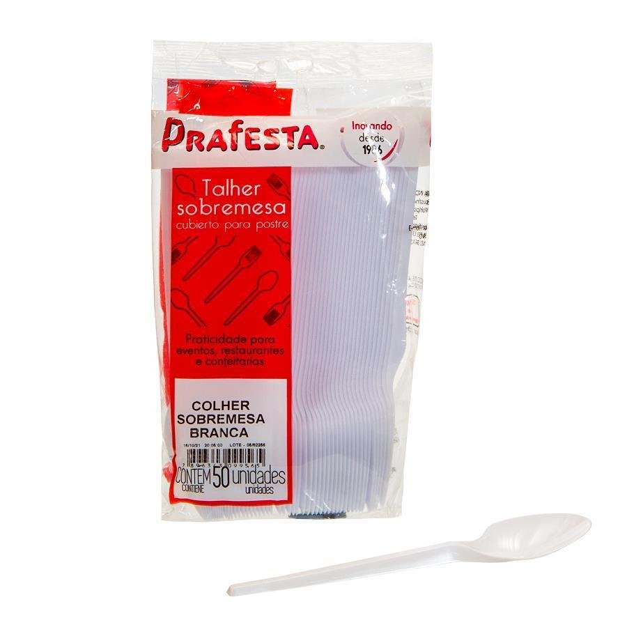 1000 COLHERES SOBREMESA PLÁSTICO CRISTAL 125X27MM PRAFESTA - Imagem 2