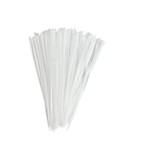 1 PACOTE ABRAÇADEIRAS DE NYLON BRANCA 2,5X200MM C/ 100 UNID