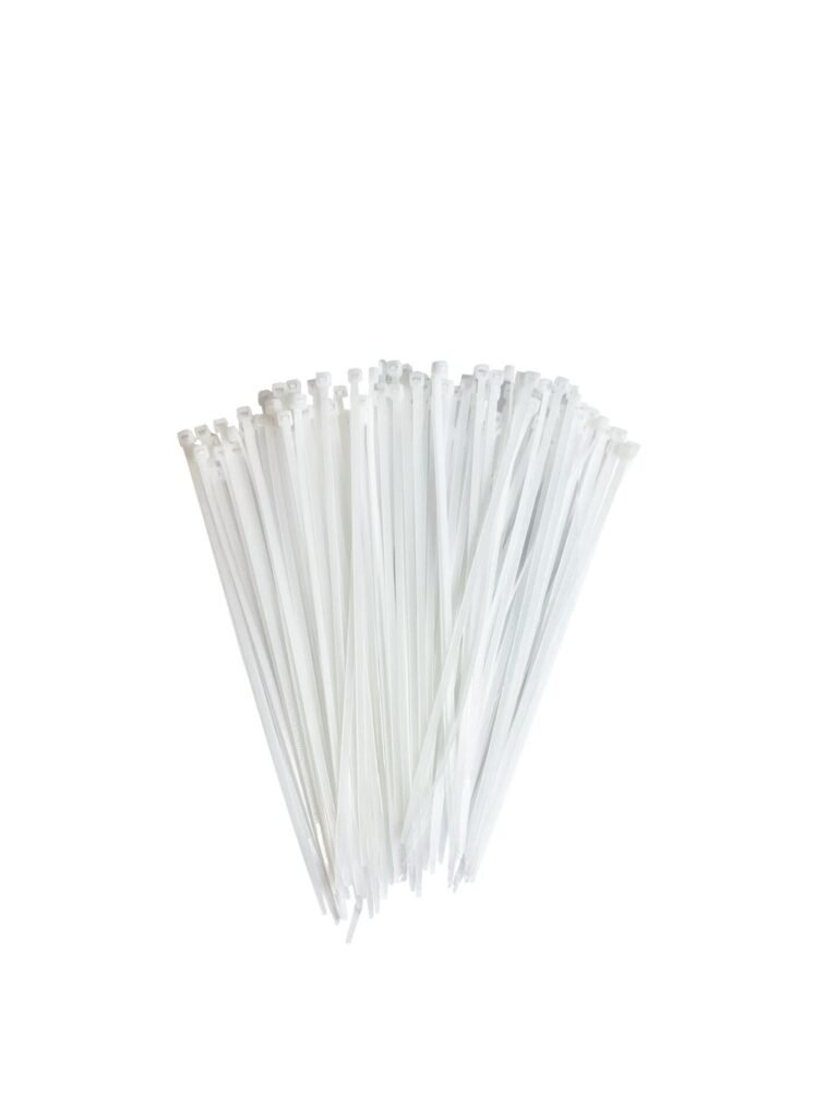 1 PACOTE ABRAÇADEIRAS DE NYLON BRANCA 3,6X200MM C/ 100 UNID