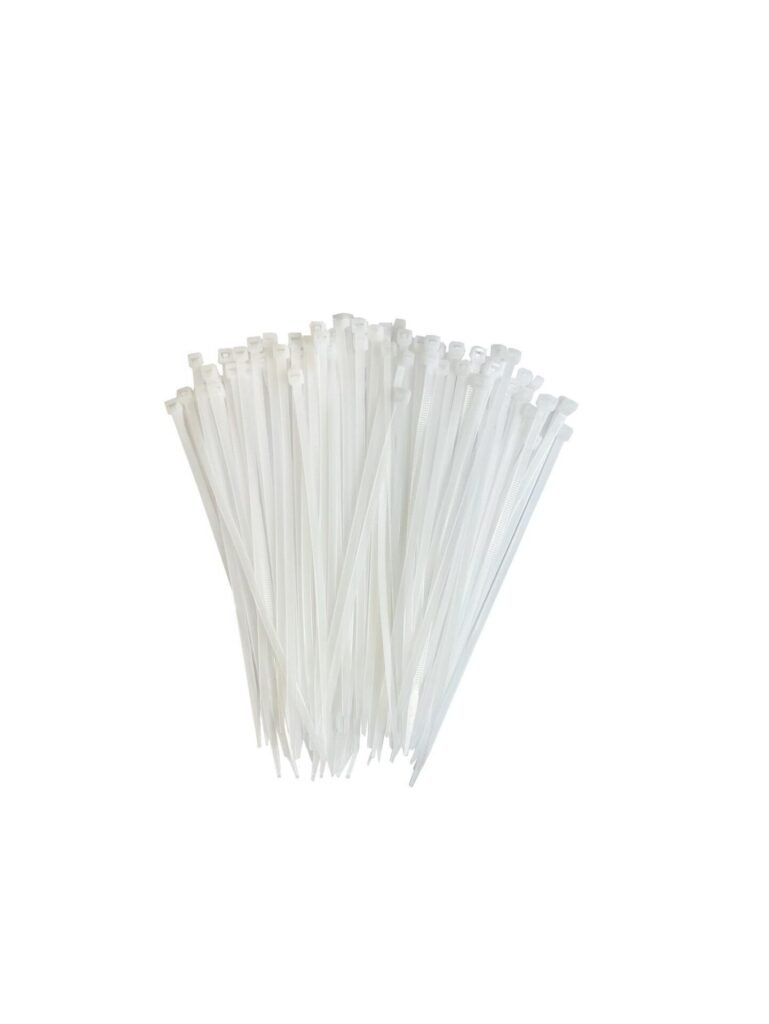 10 PACOTE ABRAÇADEIRAS DE NYLON BRANCA 4,8X200MM C/ 100 UNID