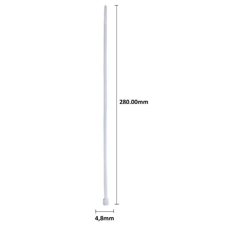 1 PACOTE ABRAÇADEIRAS DE NYLON BRANCA 4,8X280MM C/ 50 UNID - Imagem 3