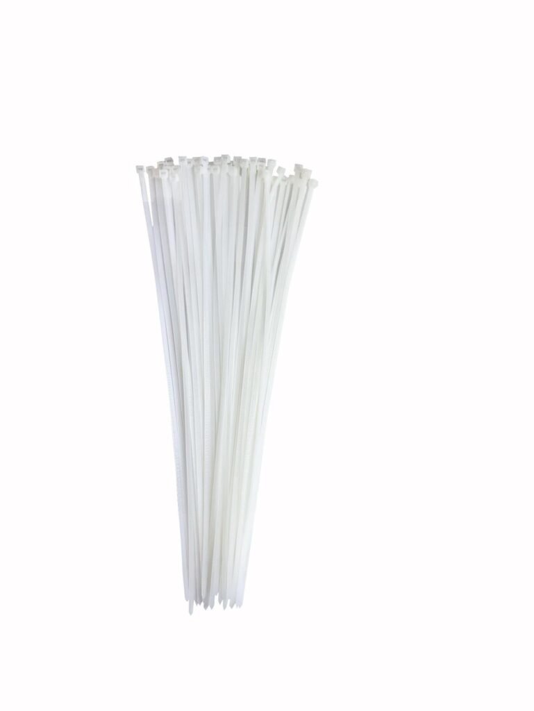 1 PACOTE ABRAÇADEIRAS DE NYLON BRANCA 4,8X380MM C/ 50 UNID