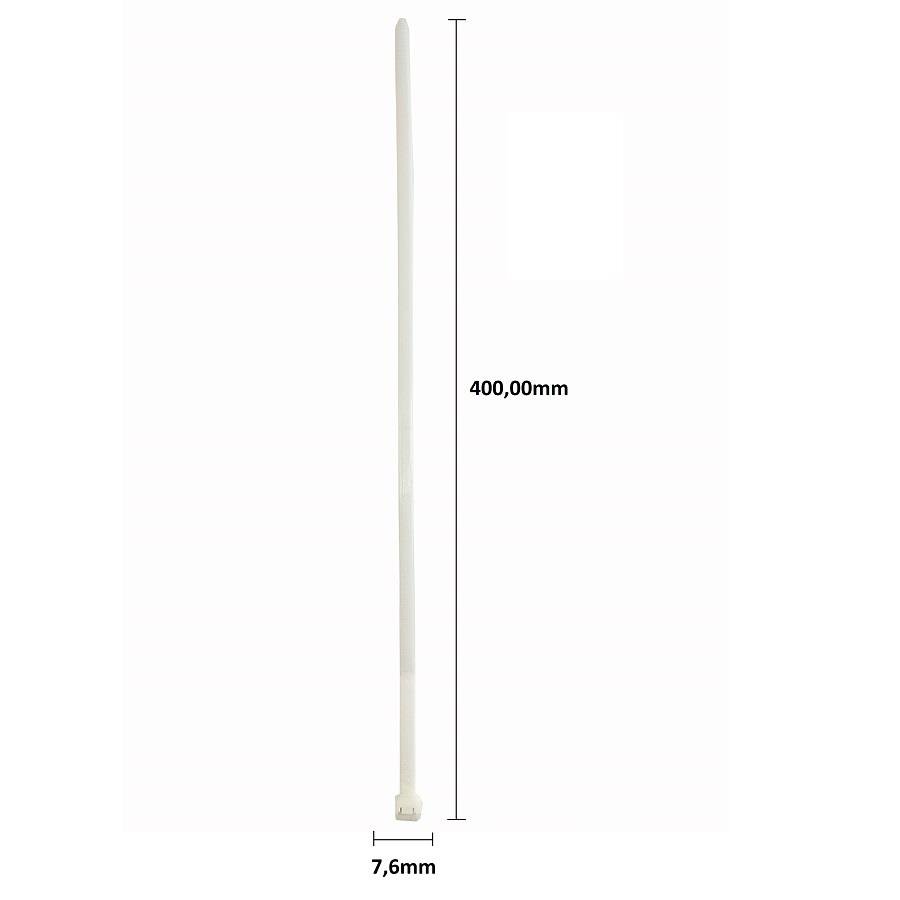 1 PACOTE ABRAÇADEIRAS DE NYLON BRANCA 7,6X400MM C/ 50 UNID - Imagem 3