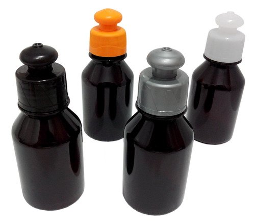 939 Frascos Plástico Âmbar Pet 100ml C/ Tampa Pushpull Far - Imagem 2