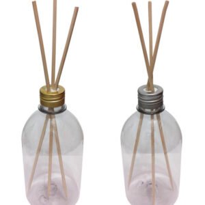 12 Frascos Plástico Cristal 500ml Tampa Difusor Varetas Sab