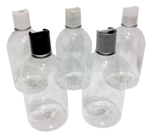 212 Frascos Plástico Cristal Pet 500ml C/ Tampa Disktop Sab