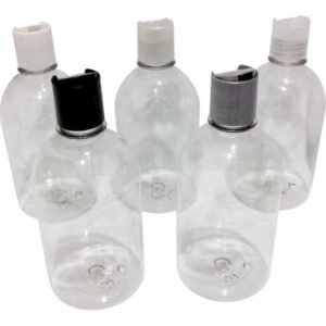 48 Frascos Plástico Cristal Pet 500ml C/ Tampa Disktop Sab