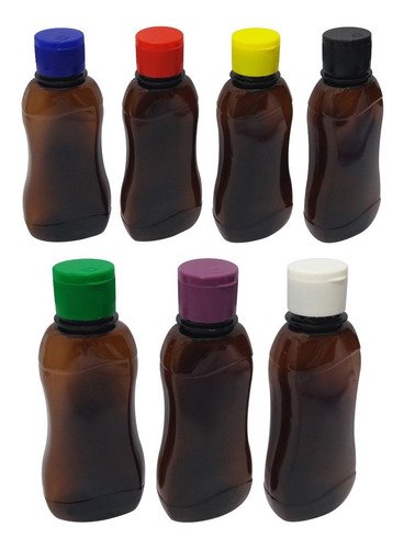 30 Frascos Plástico Âmbar Pet 200ml C/ Tampa Fliptop Cat - Imagem 3
