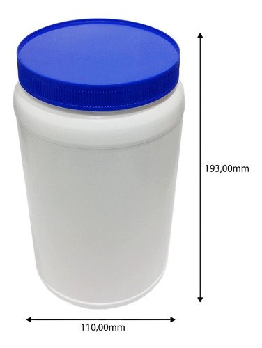 3 Potes Plásticos Branco De 1,5l Vazios Com Tampa Rosca - Imagem 6