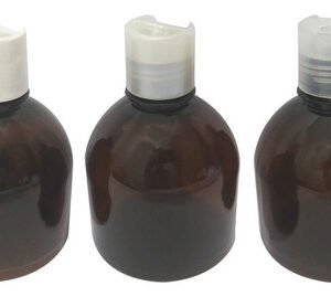 56 Frascos Plástico Âmbar Pet 300ml C/ Tampa Disktop Sab