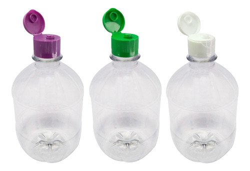 182 Frascos Plástico Cristal Pet 500ml C/ Tampa Fliptop Cac - Imagem 5