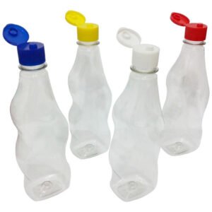 132 Frascos Plástico Cristal Pet 380ml C/ Tampa Fliptop Cat