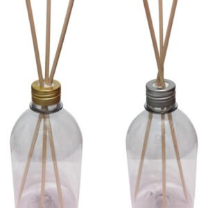 100 Frascos Plástico Cristal 500ml Tampa Difusor Varetas Sab
