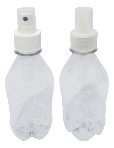 68 Frascos Plásticos Cristal Pet 350ml Válvula Spray S Agu
