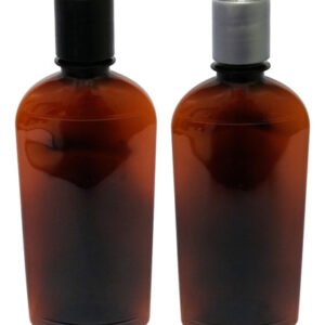 285 Frascos Plástico Âmbar Pet 400ml C/ Tampa Disktop Min