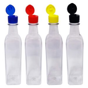 49 Frascos Plástico Cristal Pet 500ml C/ Tampa Fliptop Aze