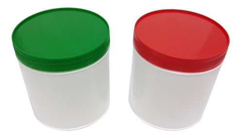 12 Potes Plásticos Branco De 350ml Vazios Com Tampa Rosca - Imagem 2