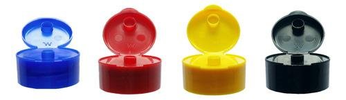 90 Tampas Plásticas Fliptop Furo Aberto Com Rosca Bocal 38 - Imagem 3