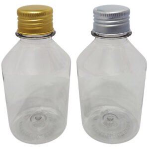 91 Frascos Plástico Cristal Pet 250ml Tampa Aluminio S/ Far