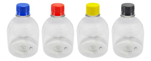 226 Frascos Plástico Cristal Pet 300ml Tampa Rosca Lacre Sab