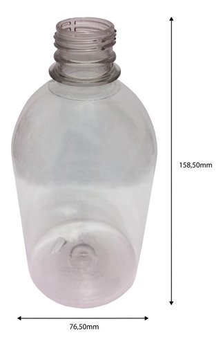 12 Frascos Plástico Cristal Pet 500ml Vazios Sem Tampas Sab - Imagem 2