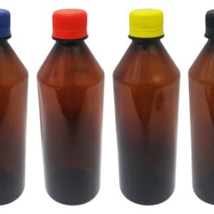 765 Frascos Plástico Âmbar Pet 500ml Tampa Rosca Lacre Cos