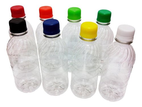 16 Frascos Plástico Cristal Pet 330ml Tampa Rosca Lacre Suc