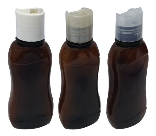 30 Frascos Plástico Âmbar Pet 200ml C/ Tampa Disktop Cat