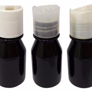 20 Frascos Plásticos Âmbar Pet 60ml Shampoo Tampa Disktop