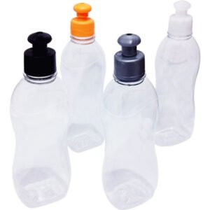 17 Frascos Plástico Cristal Pet 360ml C/ Tampa Pushpull Cat