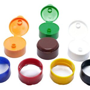 40 Tampas Plásticas Fliptop Furo Aberto Com Rosca Bocal 38