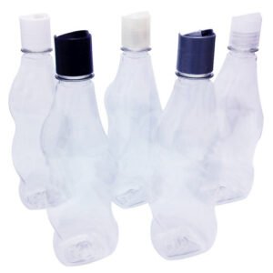 61 Frascos Plástico Cristal Pet 380ml C/ Tampa Disktop Cat