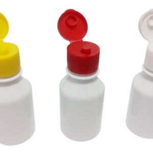 45 Frascos Plásticos Branco Pet 100ml Vazio C/ Tampa Fliptop