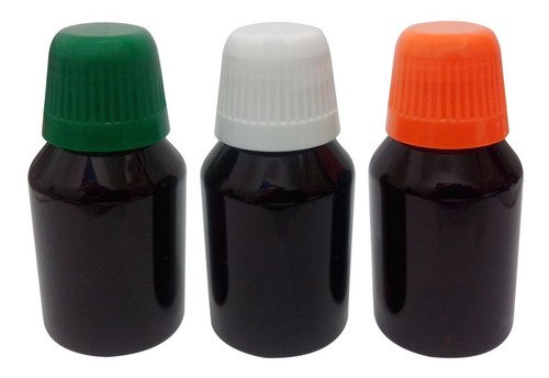 45 Frascos Plástico Âmbar Pet 100ml C/ Tampa Dosadora 20ml - Imagem 2