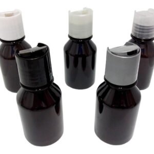 416 Frascos Plástico Âmbar Pet 100ml Shampoo Tampa Disktop