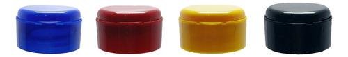90 Tampas Plásticas Fliptop Furo Aberto Com Rosca Bocal 38 - Imagem 2