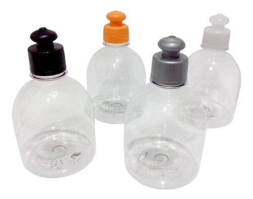 166 Frascos Plástico Cristal Pet 300ml C/ Tampa Pushpull Sab - Imagem 2