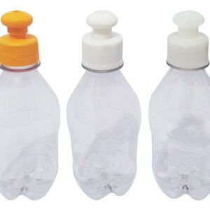 70 Frascos Plástico Cristal Pet 350ml C/ Tampa Pushpull Agu