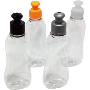 30 Frascos Plástico Cristal Pet 200ml C/ Tampa Pushpull Cat