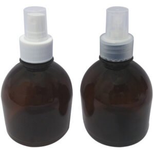 226 Frascos Plásticos Âmbar Pet 300ml Válvula Spray S Sab