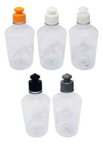 212 Frascos Plástico Cristal Pet 500ml C/ Tampa Pushpull Far - Imagem 3