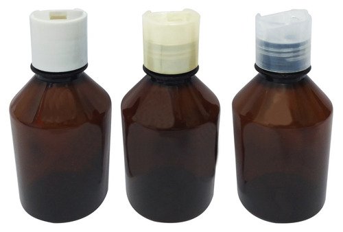362 Frascos Plástico Âmbar Pet 250ml C/ Tampa Disktop Far