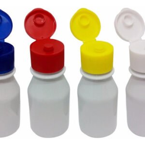 65 Frascos Plástico Branco Pet 60ml Vazio C/ Tampa Fliptop